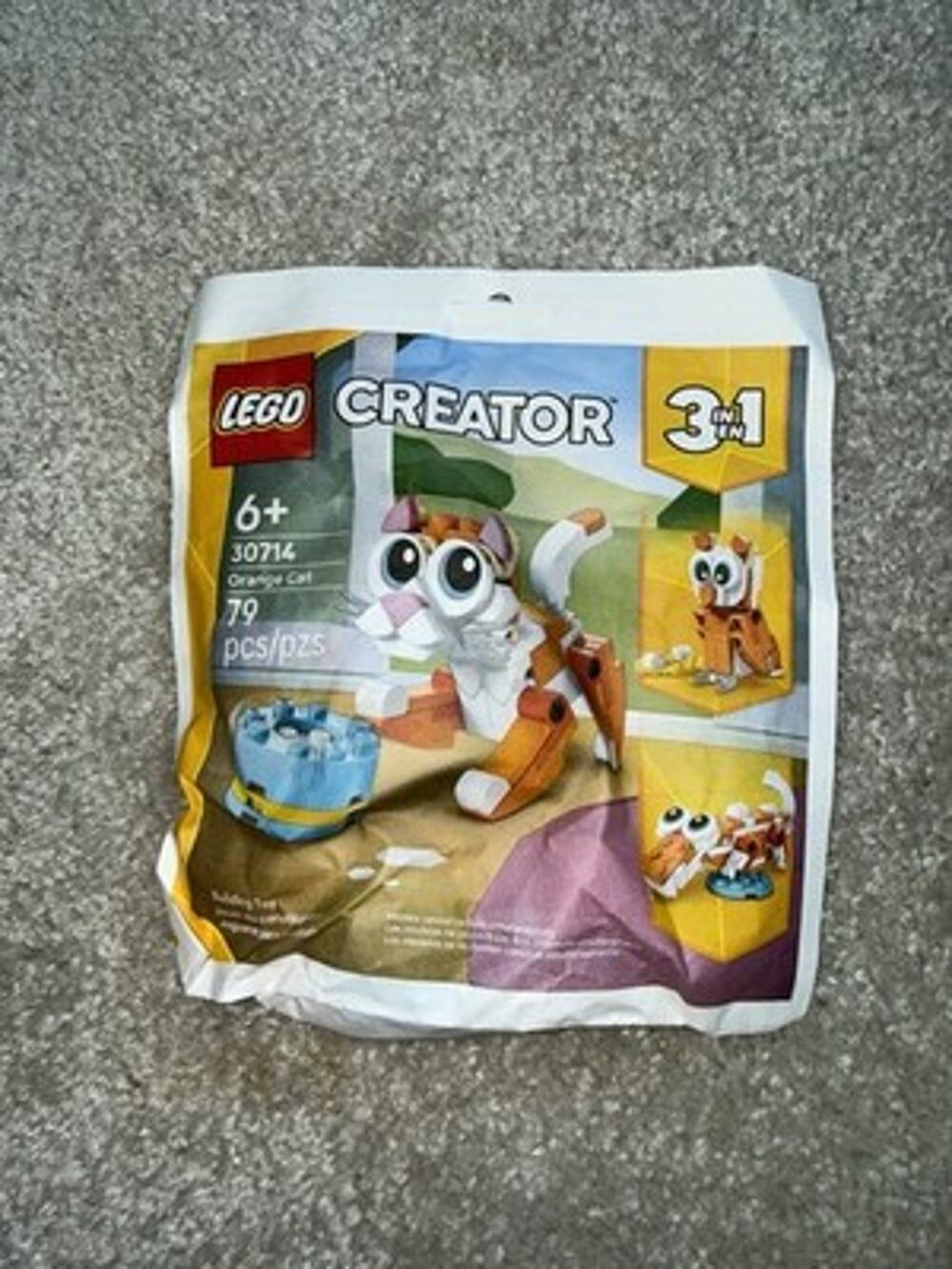 LEGO Creator 3 in 1 Orange Cat 30714 Building Set Bag 79 Pieces New Sealed